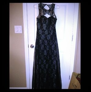 Lacey Flowery Black Dress